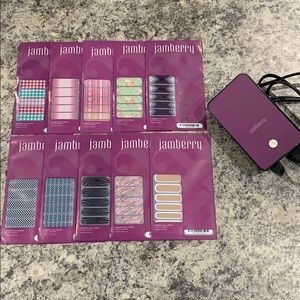 ✨10 NWT Jamberry Nail Wraps + Heater✨
